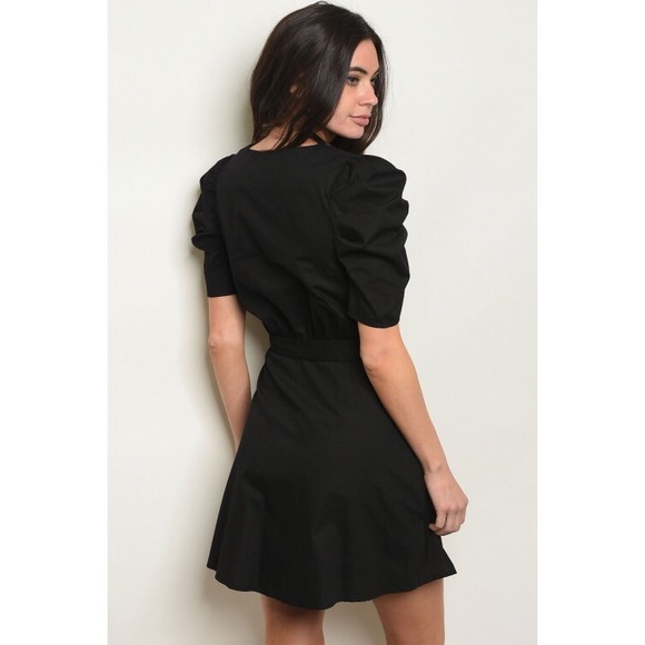 Black Cotton Mini Dress One Left - Picture 2 of 5